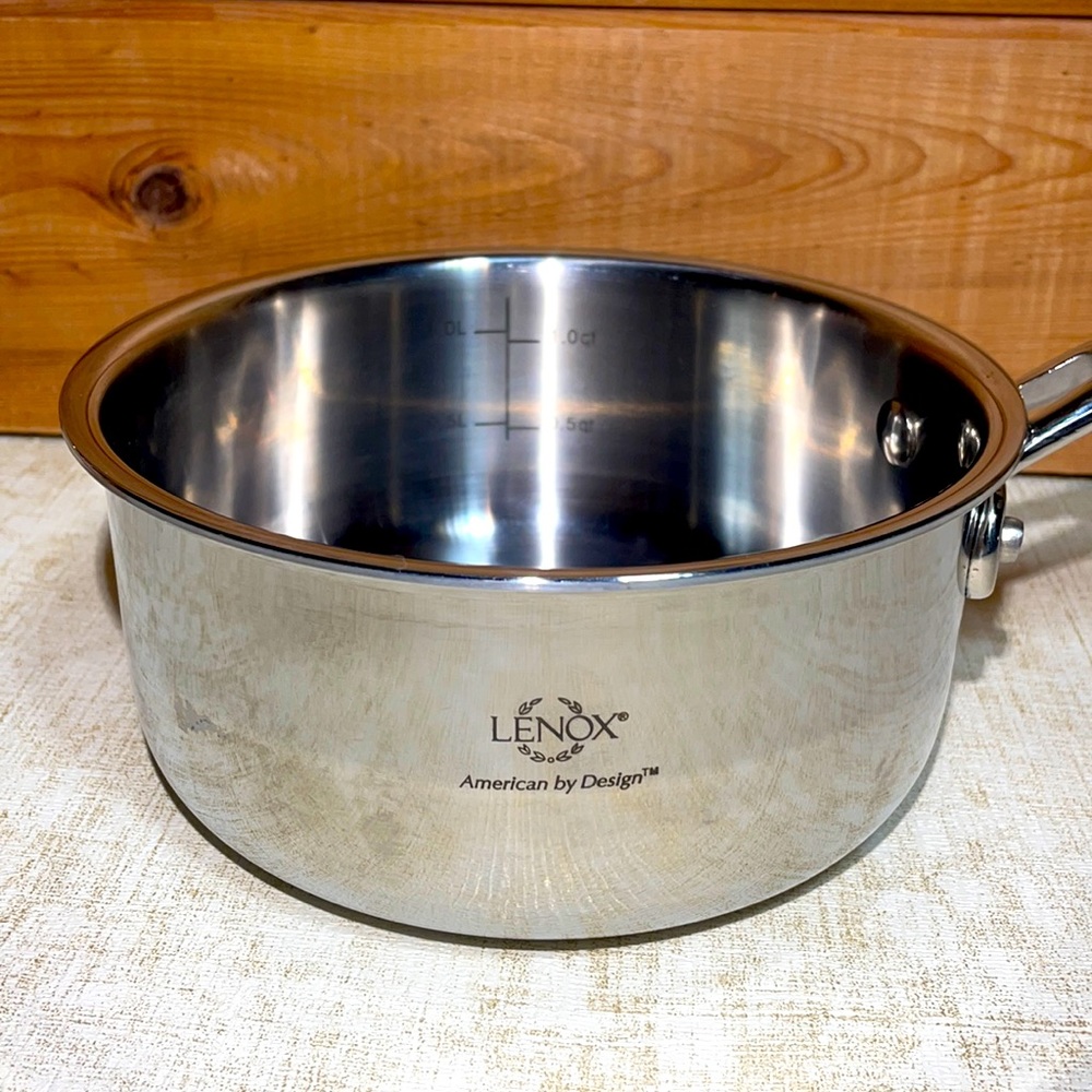 Lenox Tri-Ply 1.5qt. Sauce Pan! Thick Stainless Steel!